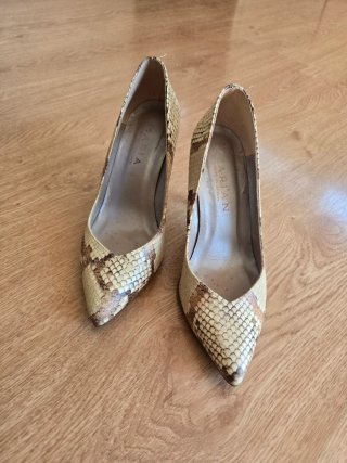Zapatos Marian Piel Serpiente Beige/Marrón