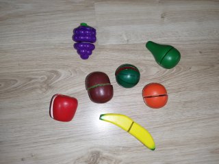 Juego Frutas para Cortar Madera