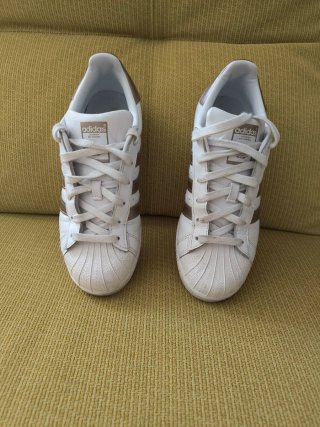 Adidas Superstar W Oro/Blanco Talla 39.5