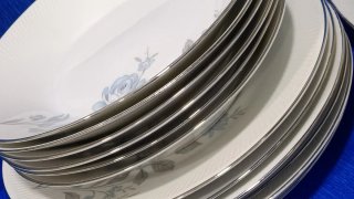 Vajilla Santa Clara Porcelana Flores Azules