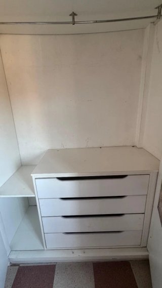 Armario empotrado madera blanco grande