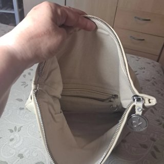 Pochette Calvin Klein Beige Cuero