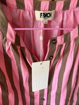 Camisa FRNCH rayas rosa y marrón Talla XS