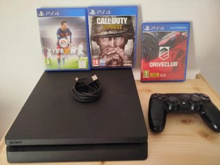Consola PS4 Slim 1TB Negra + 3 Juegos