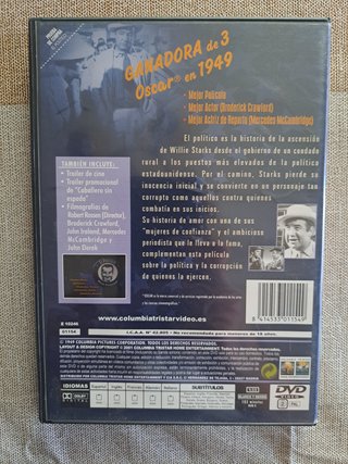 DVD EL POLITICO OSCAR MEJOR PELICULA