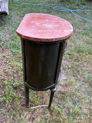 Consola antigua mármol y madera
