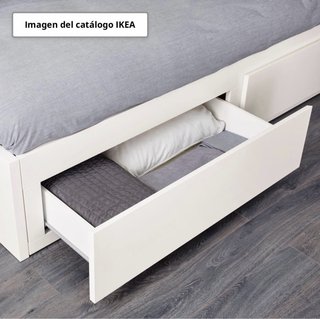 Cama nido Ikea Flekke blanca con cajones