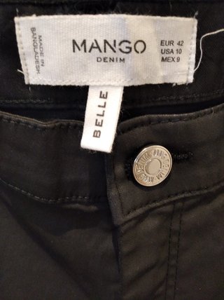 Pantalón pitillo Mango negro talla 42
