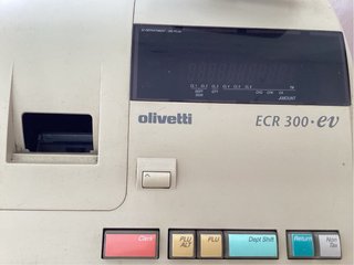 Caja registradora vintage Olivetti ECR 300-ev