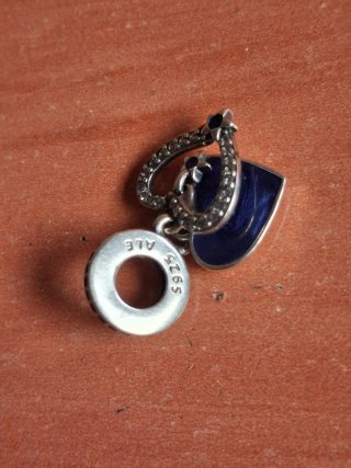 Charm Pandora Corazones Doble estrella fugaz