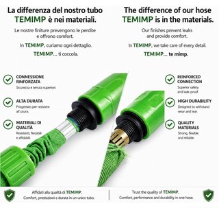 Manguera extensible de alta presión 7.5m verde