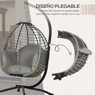 Silla Colgante Cesta Plegable Cojín