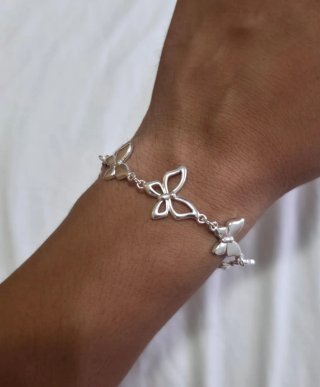 Pulsera de Plata de Mariposas