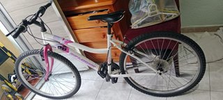 Bicicleta Denbike 26 Blanca y Rosa