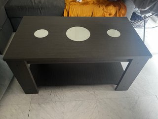 Mesa de centro elevable madera y cristal