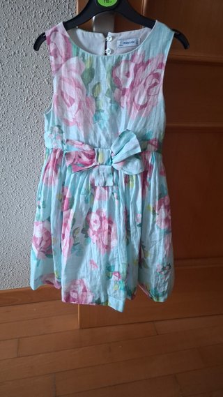 Vestido Mayoral Talla 7 Flores