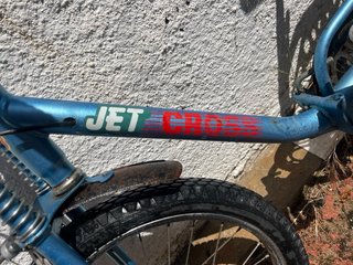 Bicicleta azul BMX plegable