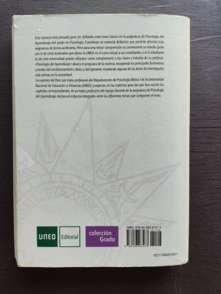 Psicología del aprendizaje. Uned