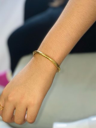 Pulsera plata bañada en oro