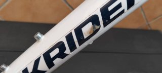 Bicicleta Rockrider ST120 Blanca y Azul