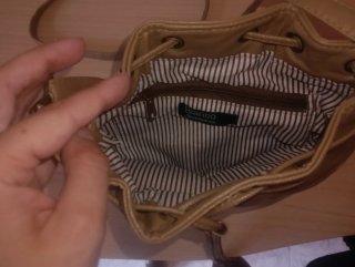 Bolso bandolera beige/marrón