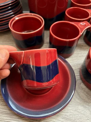 Conjunto de café de cerámica vintage