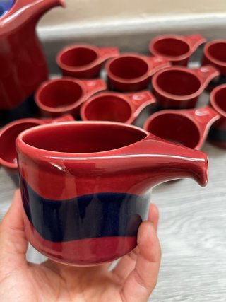 Conjunto de café de cerámica vintage