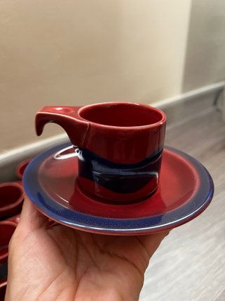 Conjunto de café de cerámica vintage