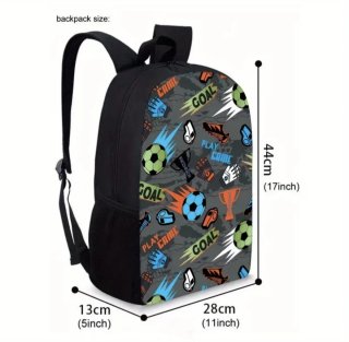 Mochila escolar 3 piezas fútbol