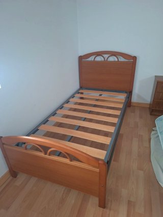Cama individual de madera 180x90