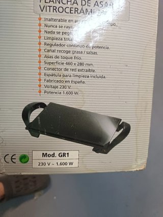Plancha Asar Vitrocerámica Jata para revisar