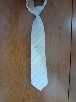 Corbata niño rayas azul y blanco