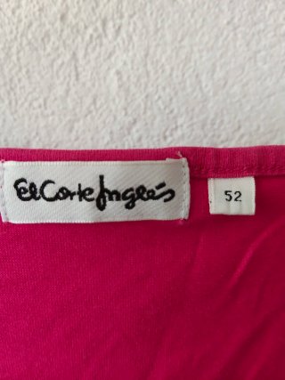 Camiseta El Corte Inglés Talla 52 Rosa