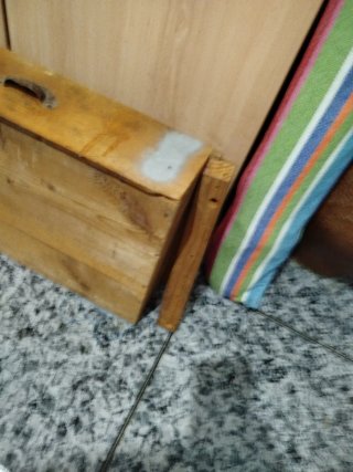 Cajón de mesa tocinera antigua de madera