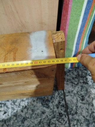 Cajón de mesa tocinera antigua de madera