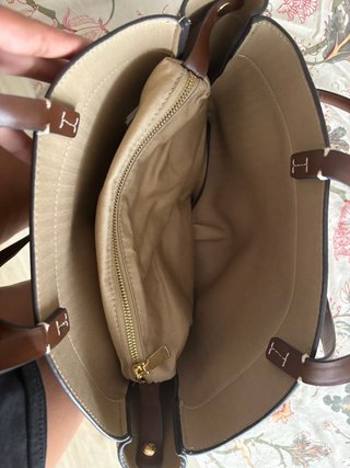 Bolso de mano marrón