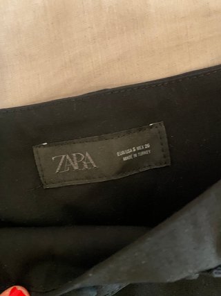 Falda pantalón Zara negra Talla S