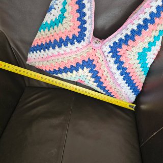 Bolso tejido a mano multicolor