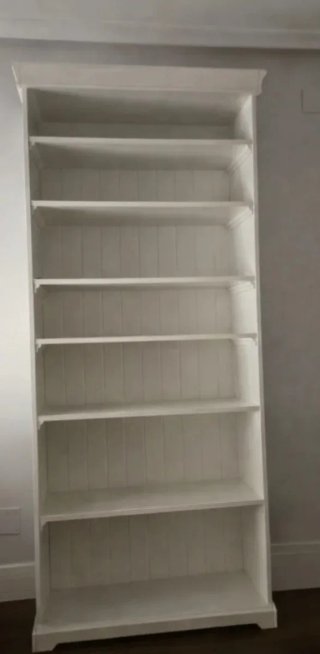Estantería librería blanca de madera