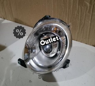 ML FARO IZQ FIAT 500 07- PROJEKTOR CROMADO R011394C2