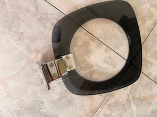 Toallero Aro Grande Vintage Negro/Plata
