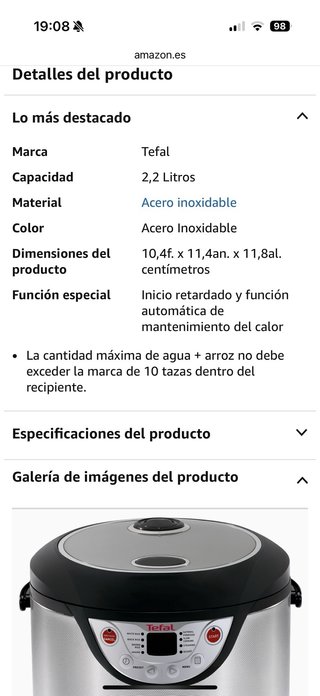 Olla Tefal Multicocina 5 Estrellas