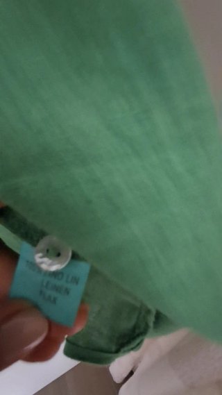 Camicia Lino Verde Donna