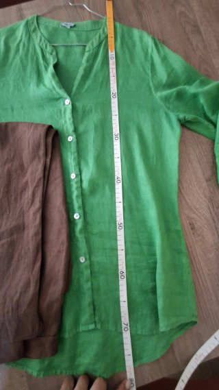 Camicia Lino Verde Donna