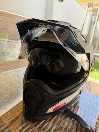 Casco Moto Nexx Enduro/Motocross Beige/Negro
