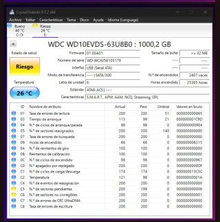 2 discos duros HDD SATA 3.5 WD 1TB salud riesgo
