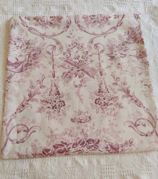 Funda Cojín Vintage 45x45 Reversible Toile de Jouy