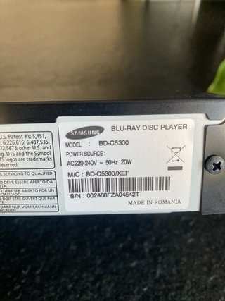 Reproductor Blu-ray Samsung BD-C5300