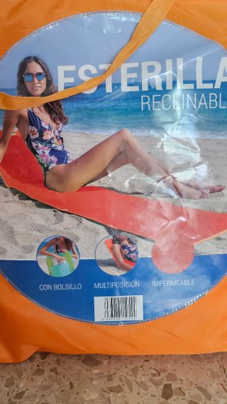 Esterilla Reclinable Playa Naranja