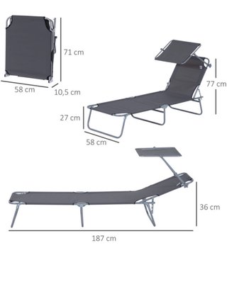Tumbona de jardín plegable